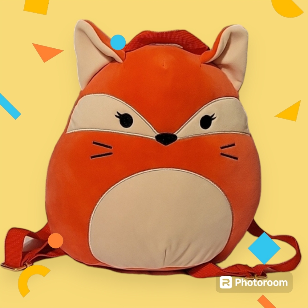 Squishmallow Fifi Fox Mini Backpack Shoulder Strap Pocket Embroidered Handle